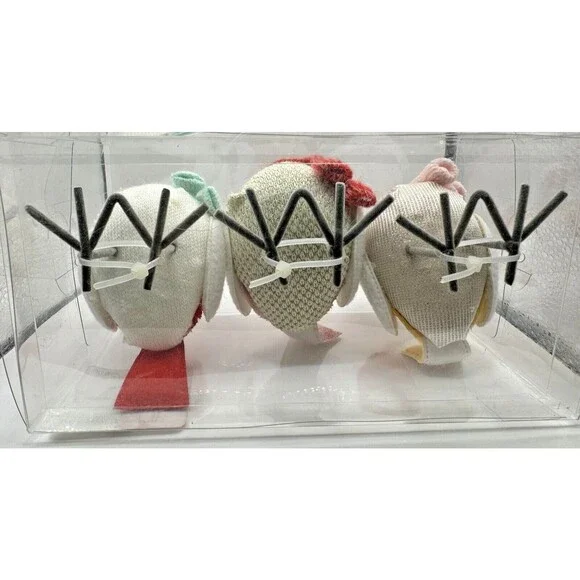 Wondershop Winter Birds Christmas Decorative Figurine Set Red/Pink, NEW - Picture 5 of 7